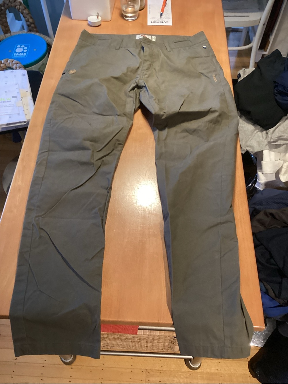 Fjallraven Men's Olive Green Pants - Casual Straight Fit